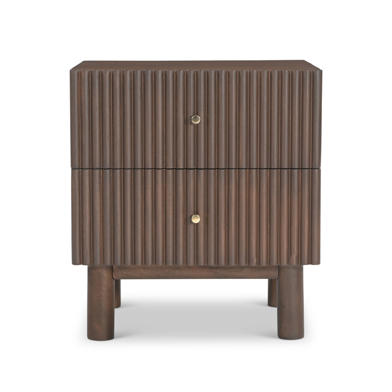 Mini-table de chevet 17,5 po Hinata Zoe, Walnut