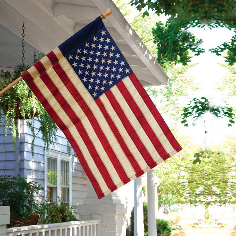 American Double Sided Nylon Independence Day House Flag, 18" H x 12.5" W