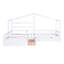 Twin Size House Platform Bed with 3 Storage Drawers – Solid Wood L-Shaped Space-Saving Twin Bed,White-964927210