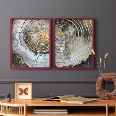 ABSTRACT Series CL XXXVII - Reproduction encadrée de qualité supérieure - prête à être accrochée - aucun clou requis - aucun clou requis