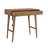 Alann Solid Wood Writing Desk with Built-In Outlets/USB, Honey Brown-1609267379