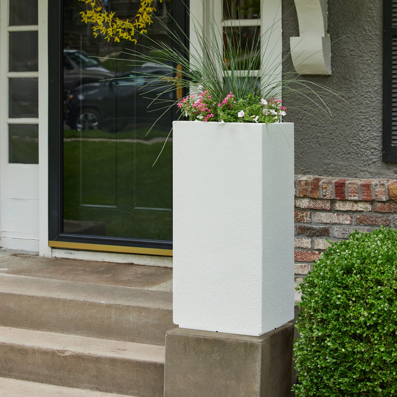 Kensington Tall Planter, White