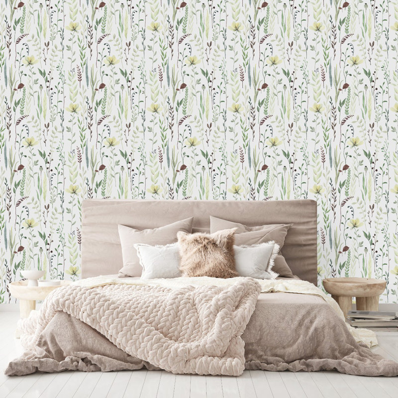Papier peint Fleurs sauvages, L 2,08 pi x L 10,42 pi