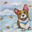 «Corgi In Space» par Tori Campisi, reproduction d'art sur toile tendue-15985136