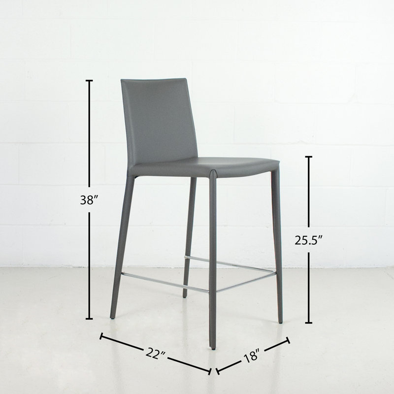 Kurland Sperazza Leather 25.5" Counter Stool, Oxford