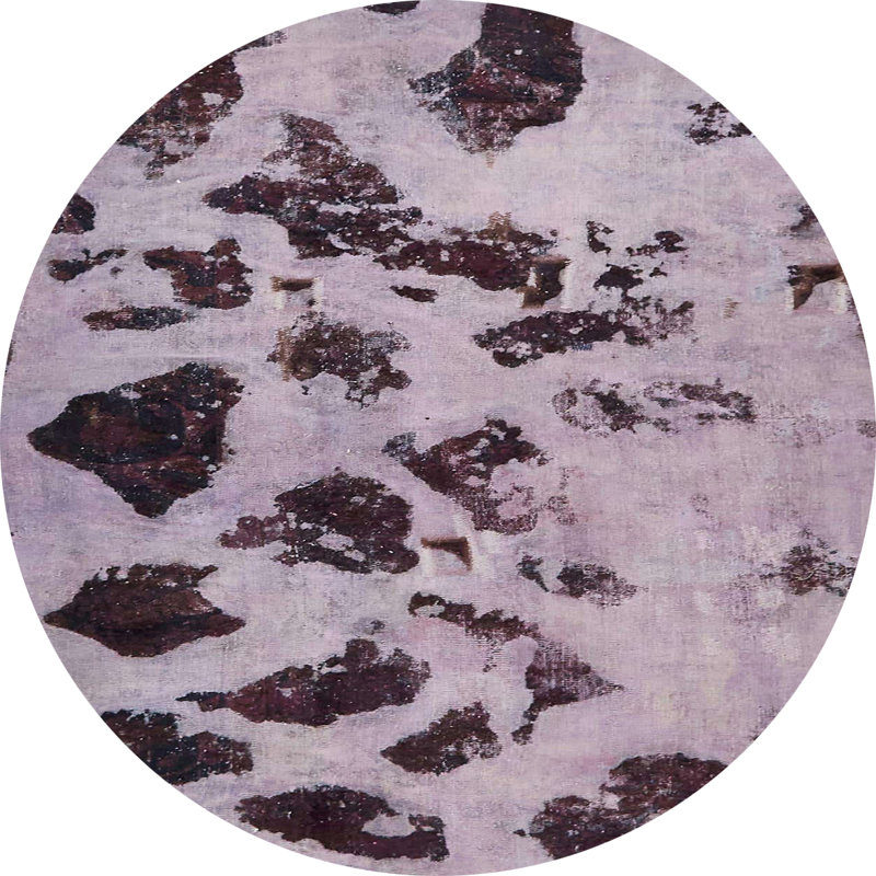 Tapis abstrait moderne 760, Rond 7 pi
