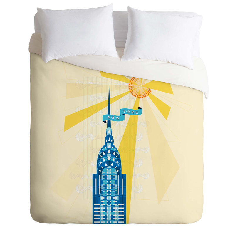 Ensemble de housse de couette de bâtiment new york city, Housse de couette pour très grand lit et 2 très 
