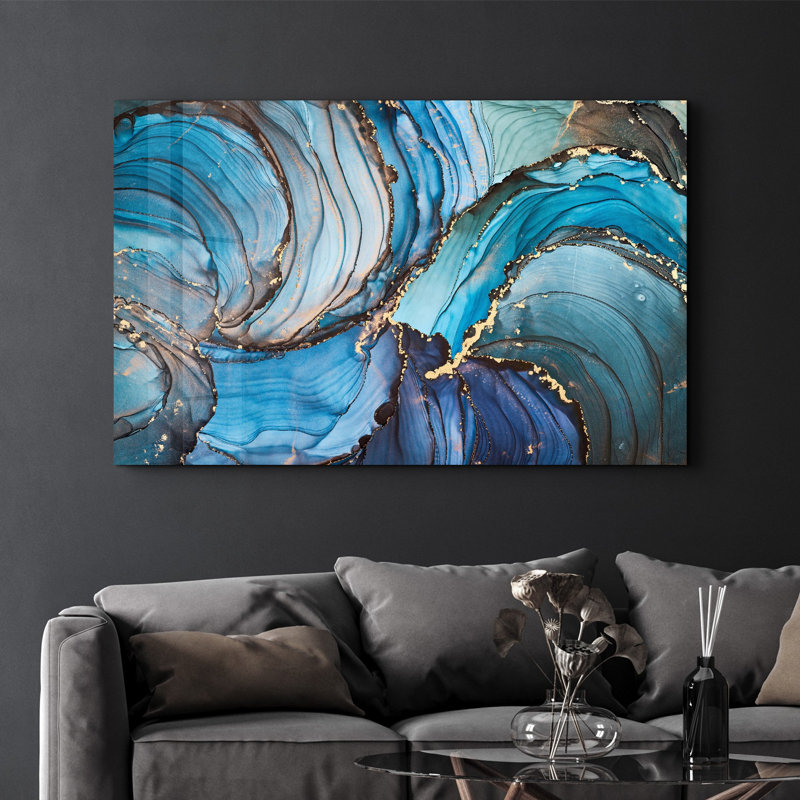 Elegant Tempered Glass Wall Art Painting, 18.1 x 28.3 inches | 100% Tempered Glass, Thickness: 0.16 inches | UV Printed for Vibrant Colors & Durability | Perfect for Home Decor & Modern Aesthetics