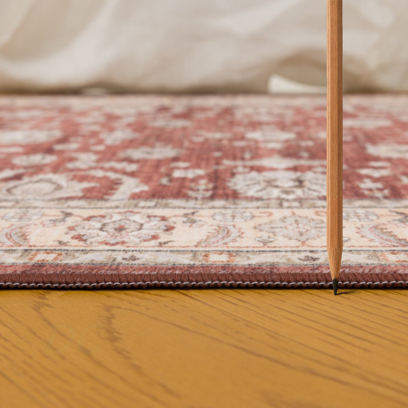 Premier GC_HAM4008 5X7 Red Area Rug, Rectangle 4'11" x 6'11", Red