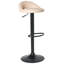 Swivel Upholstered and Faux Leather Adjustable Height Bar Stool-1353522488