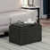 Saribel 22.75" Wide Fabric Rectangle Ottoman with Reversible Tray
