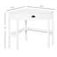 Bureau blanc avec tiroir et tablette pour l'espace de travail de coin de décoration de chambre à coucher