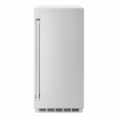 Machine à glaçons ZLINE Touchstone Nuggets de 38 cm (15 po) avec pompe de vidange et porte en acier inoxydable massif