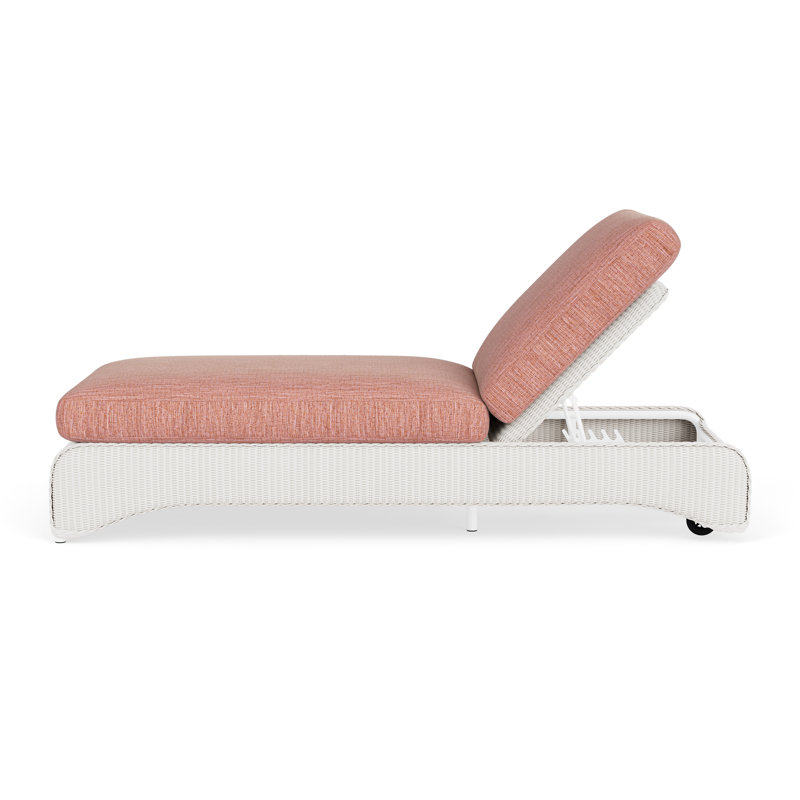 Loom Outdoor Chaise Lounge, White, Friendly Carnival