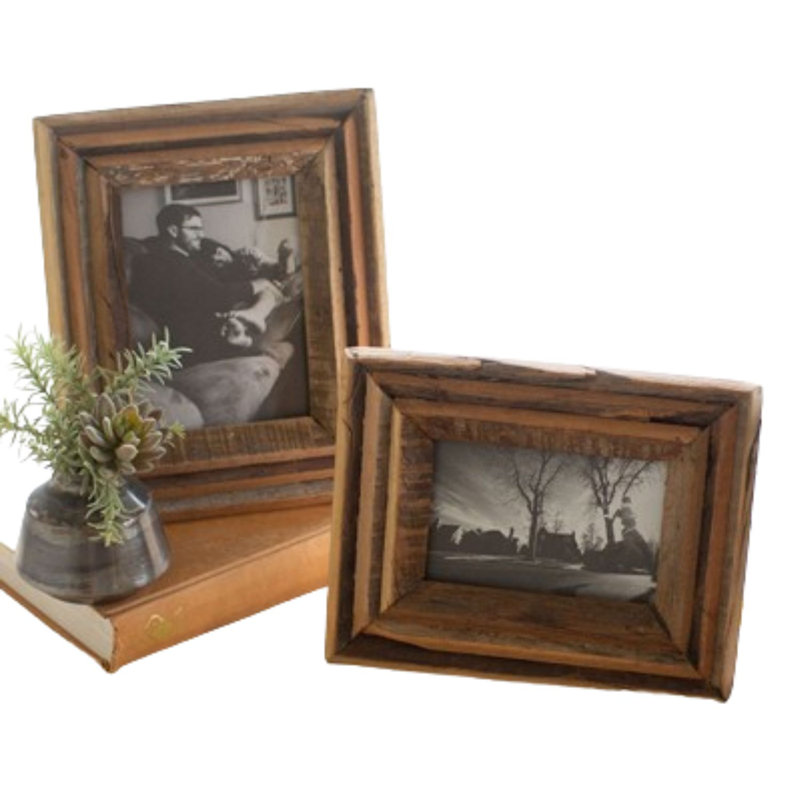 Watkin Brown Wood Matte Picture Frame - Set of 2