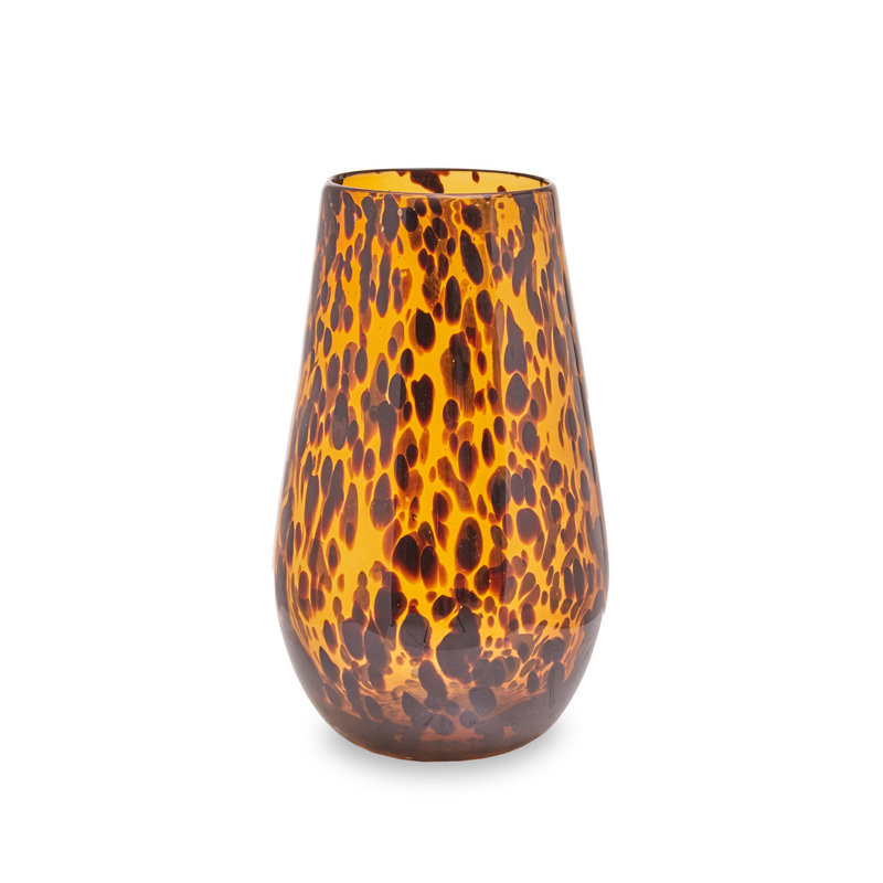 Gatliff Glass Table Vase, Brown/Orange, 30cm H x 17cm W x 17cm D