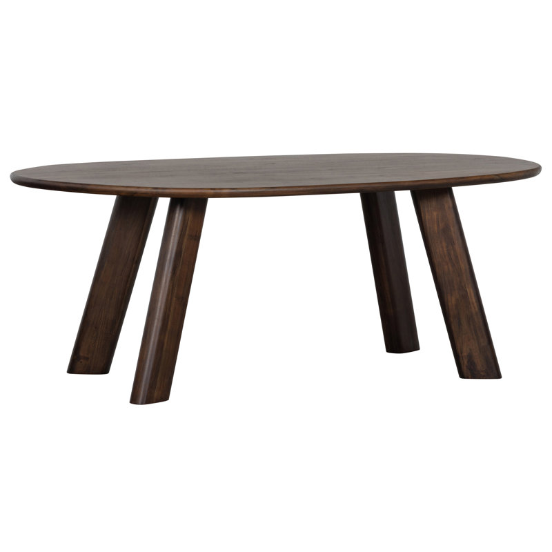 Roundly Dining Table/Desk Mango Wood Walnut 200X100, 76cm H x 200cm L