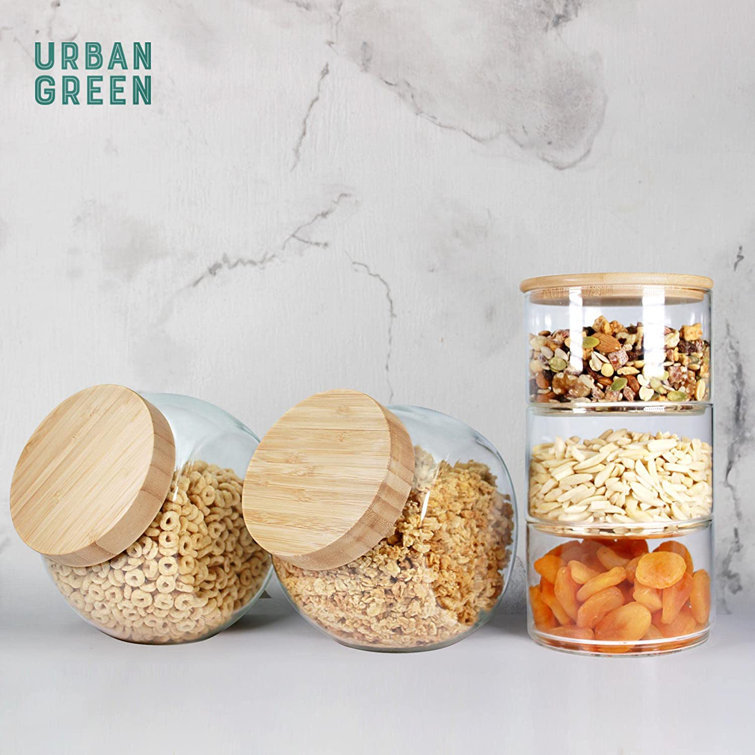 https://assets.wfcdn.com/im/25245285/resize-h755-w755%5Ecompr-r85/2317/231755685/Glass+Jar+With+Bamboo+Lids+Urban+Green%2C+Food+Storage+Containers+Pantry+Jars+%2825Oz+-+3Pcs%29.jpg