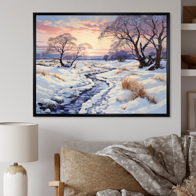 «Snow Winters Dawn Solitude I», reproduction sur toile