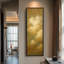 Grande art mural encadré sur toile - Ambre chaleureux et empreintes de ciel crème - 60 po x 20 po-506029400-506029401