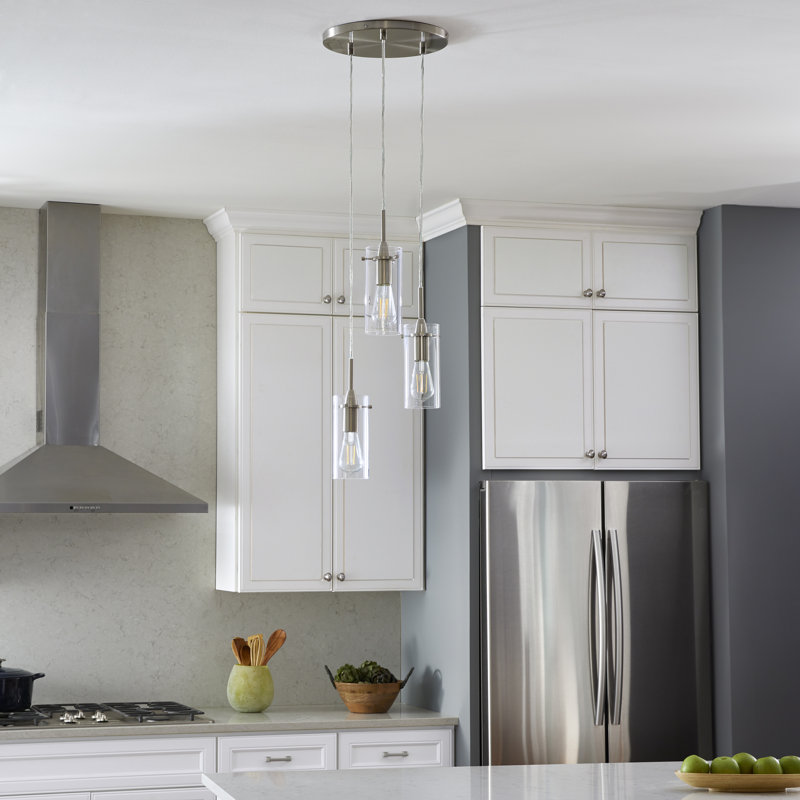 Angelina 3 - Light Cluster Pendant, Brushed Nickel