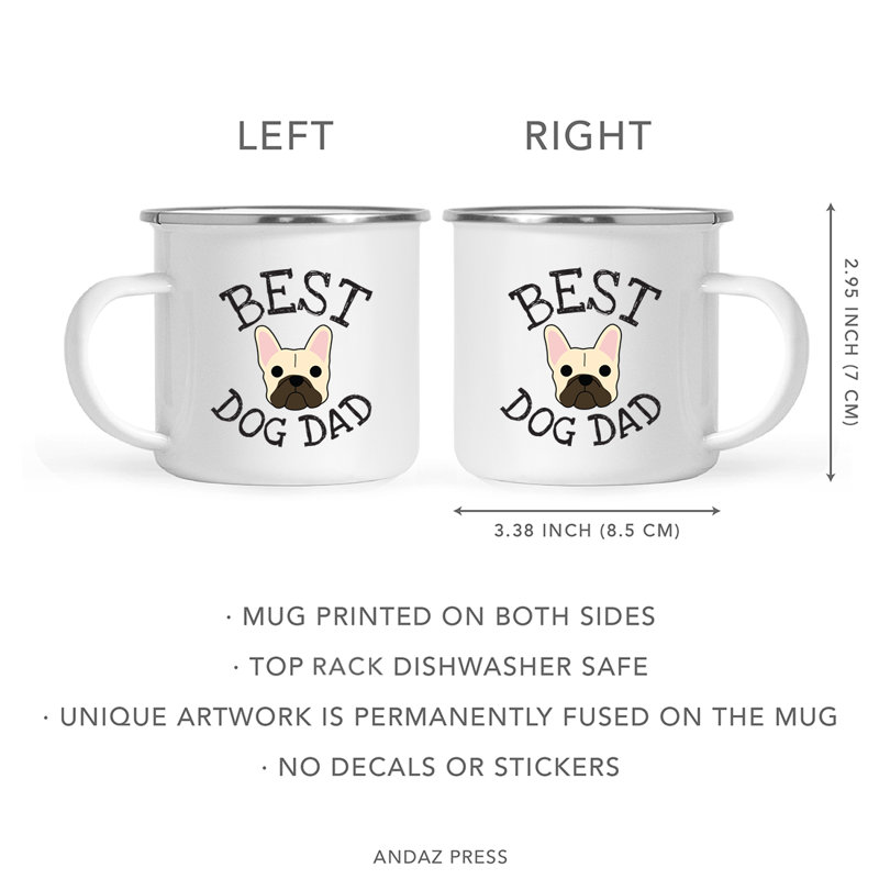 Grande tasse à café « Best Dog Dad », Bouledogue français