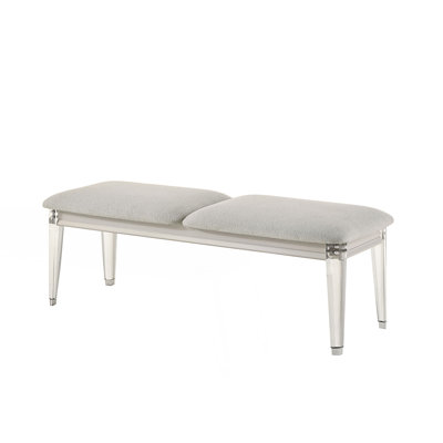 Sophisticated Look Bench With Acrylic Legs