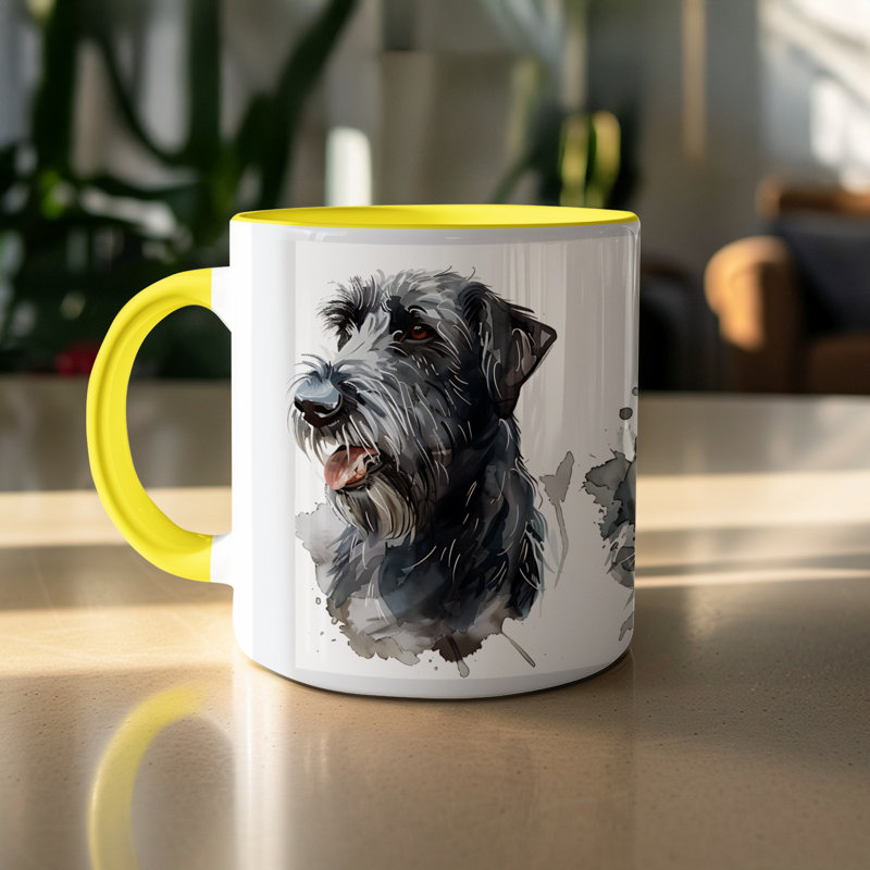 Ceramic Coffee Mug, Yellow, 4