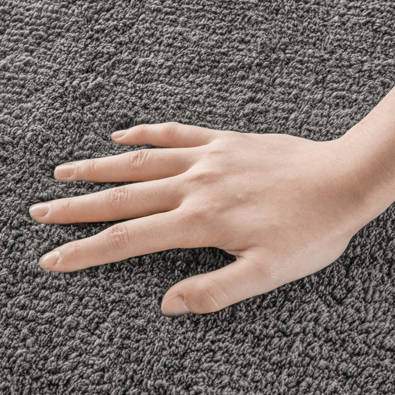 20X30" 100% Cotton 3000 Gsm Reversible Charcoal Bath Rug - Heavyweight, Medium Pile, Non Slip Suggested 1 Pcs , Look, Easy Maintenance