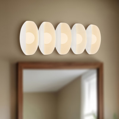 Cortez 26-in White dimmable LED Bathroom Vanity Light