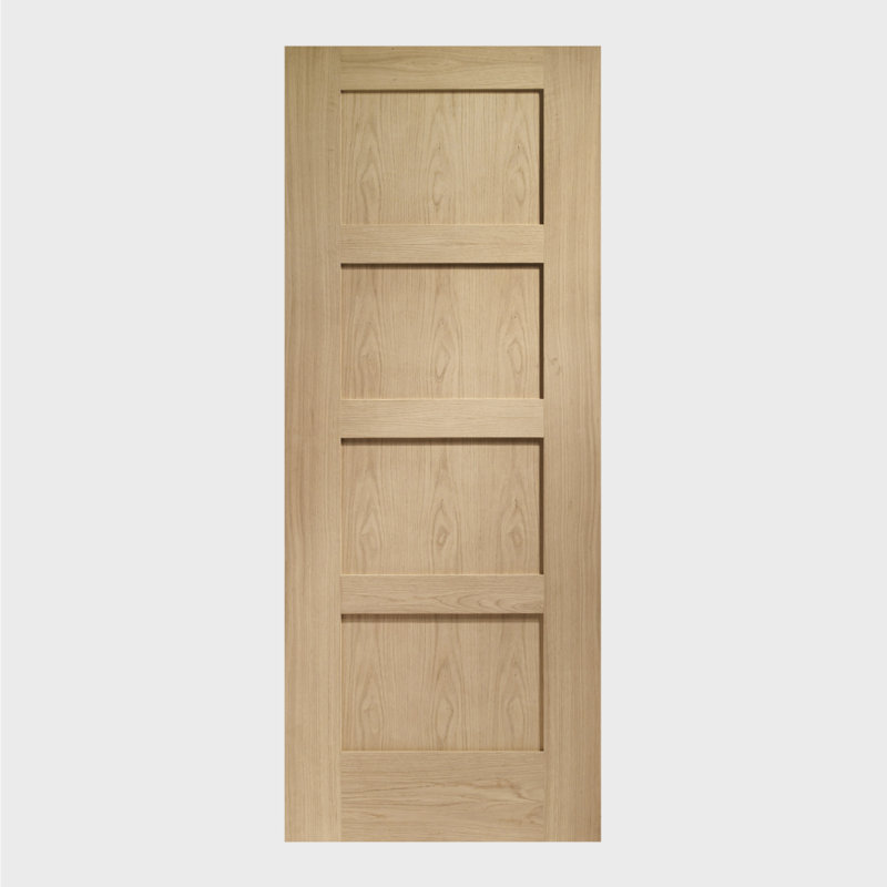 Internal Oak Shaker 4 Panel, 1981mm H x 457mm W x 35mm D