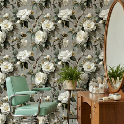 Floral Wallpaper Vintage Elegant Wall Mural