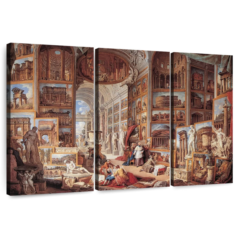 Lilie, galerie de vues de la Rome antique, H 36 po x l 57 po