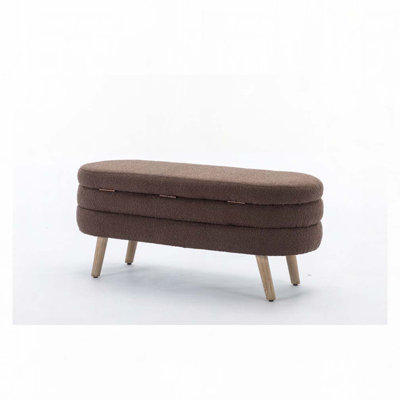 Banc de rangement en velours Noelany