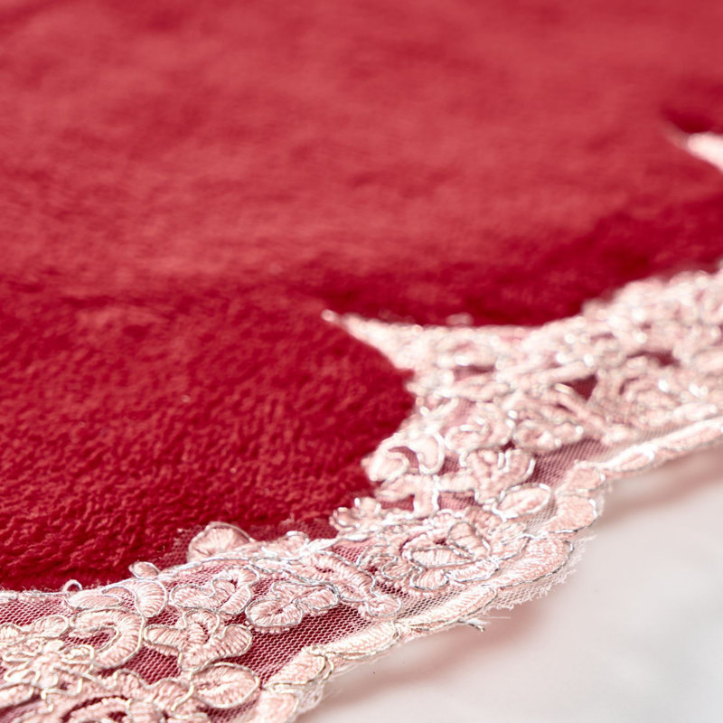 Ensemble de 2 tapis de bain Keighley, Rouge