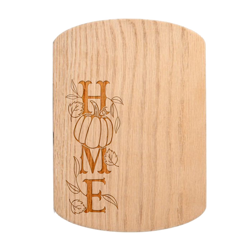 Home Pumpkin Cutting Board, Redwood