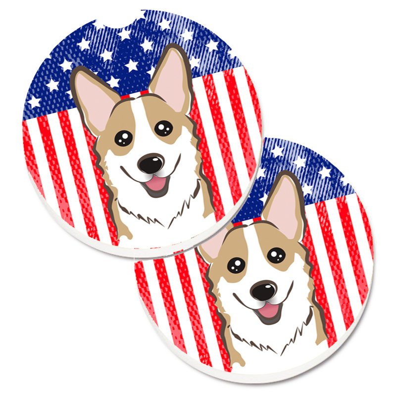 Sous-verre american flag, Sable Corgi
