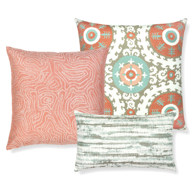Chari Indoor & Outdoor Woven Accent Pillow, Spice, 20"H x 20"W