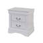 Table de chevet 2 en blanc et pin pour améliorer la fonctionnalité de la chambre à coucher avec finition à 2 tiroirs