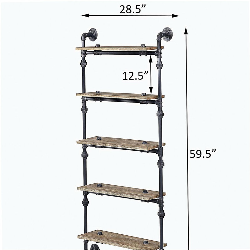 3-tier Bookcase,Shelf Rack, 59.5" H x 28.5" W x 9.5" D