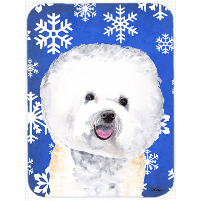 The Holiday Aisle Ashlynn Bichon Frise Glass Cutting Board