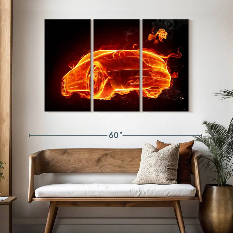 Mehar Fire Car, 32" H x 50" W