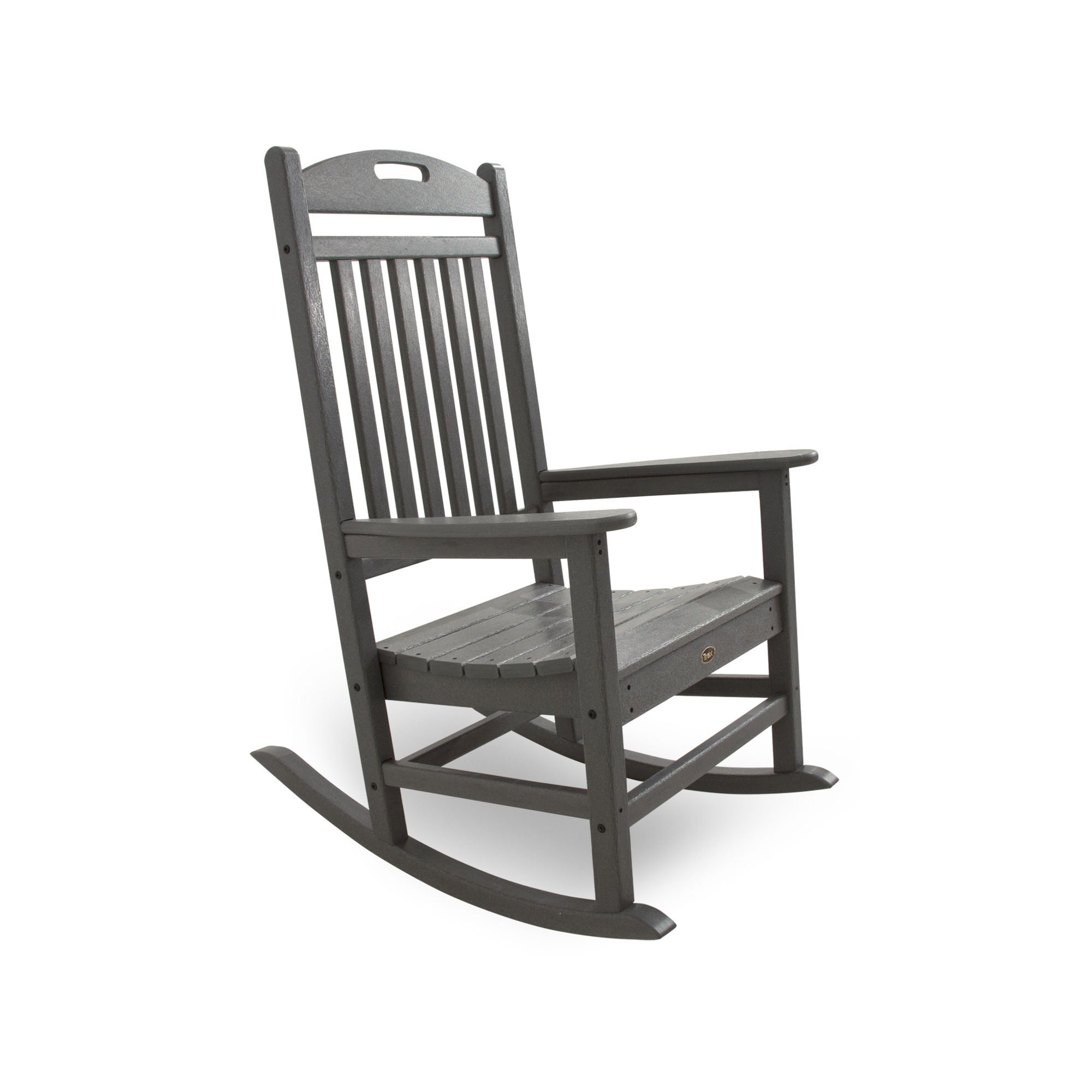 POLYWOOD Yacht Club Rocking Chair, Gray