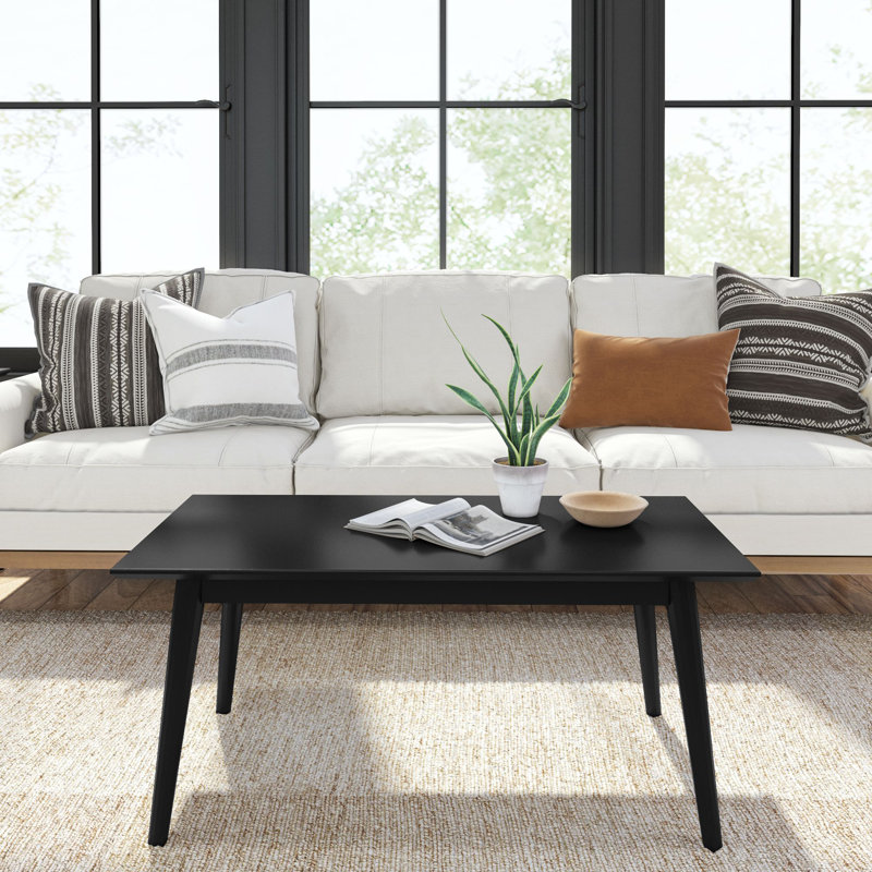  Table basse Leaford, Noir, H 17,75 po x L 40,25 po x l 20 po