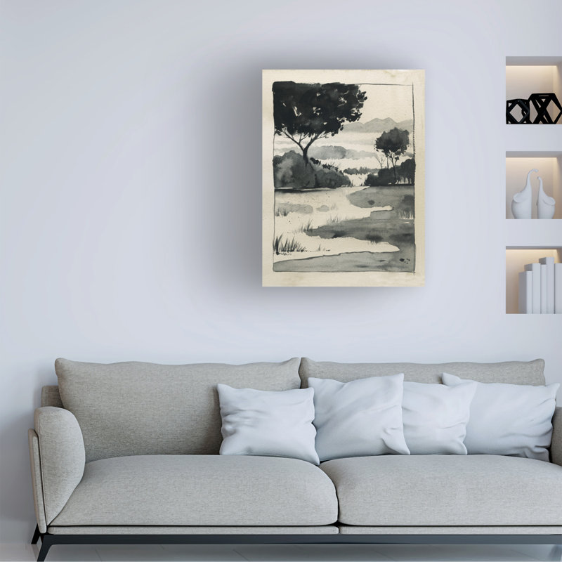 «Grace Popp», art sur toile, croquis de campagne II, H 19 po x l 14 po