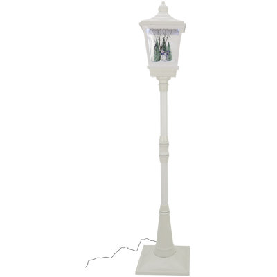 Snowing Snowman Lamp Post
