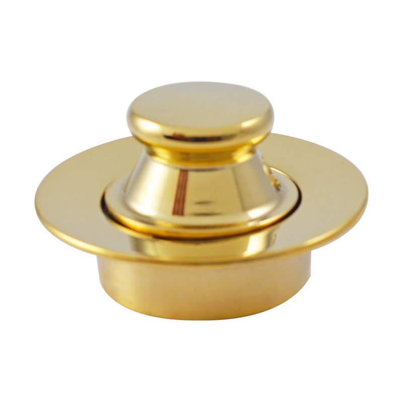 Lift and Turn 1.5" Lift and Turn Bathroom Sink Drain with Overflow, Polished Brass