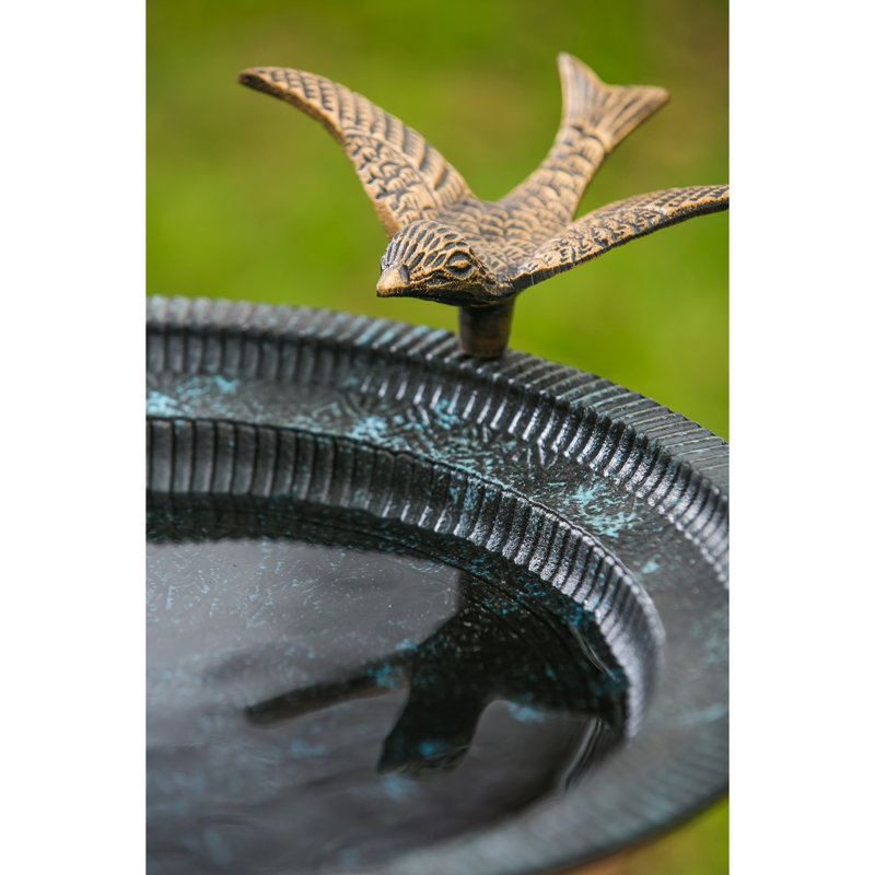 Bain d'oiseaux sur piédestal en fonte