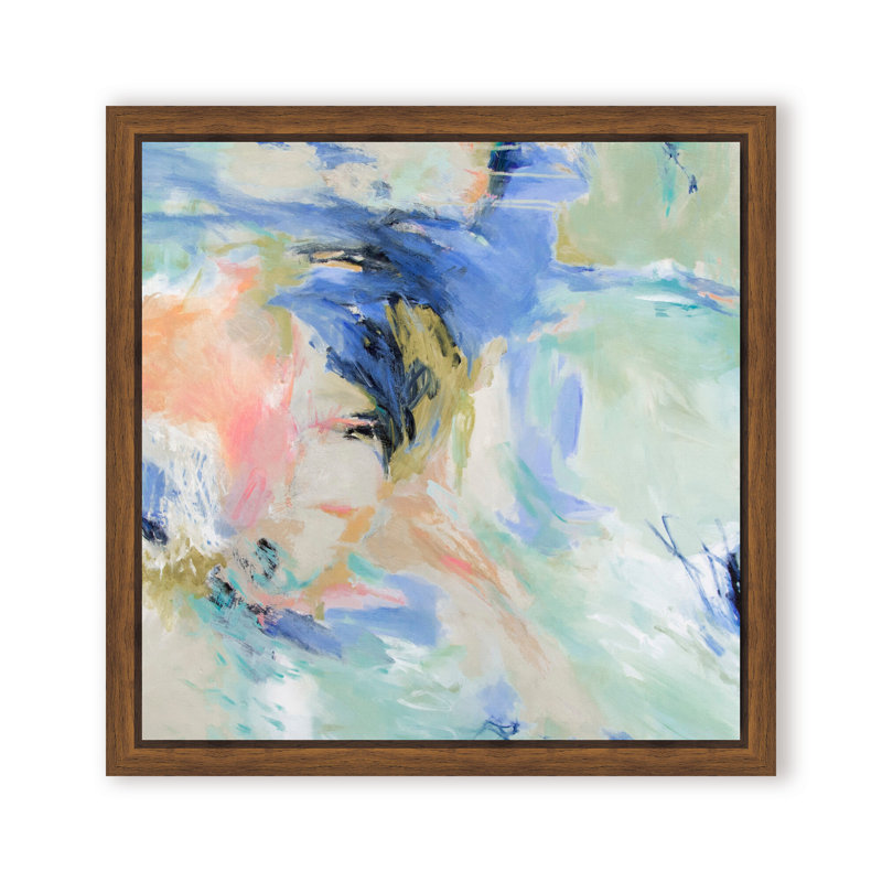 Yacht Club Blues Print by Patricia Schwimmer, 12" H x 12" W x 2.375" D, Framed Canvas, Brown