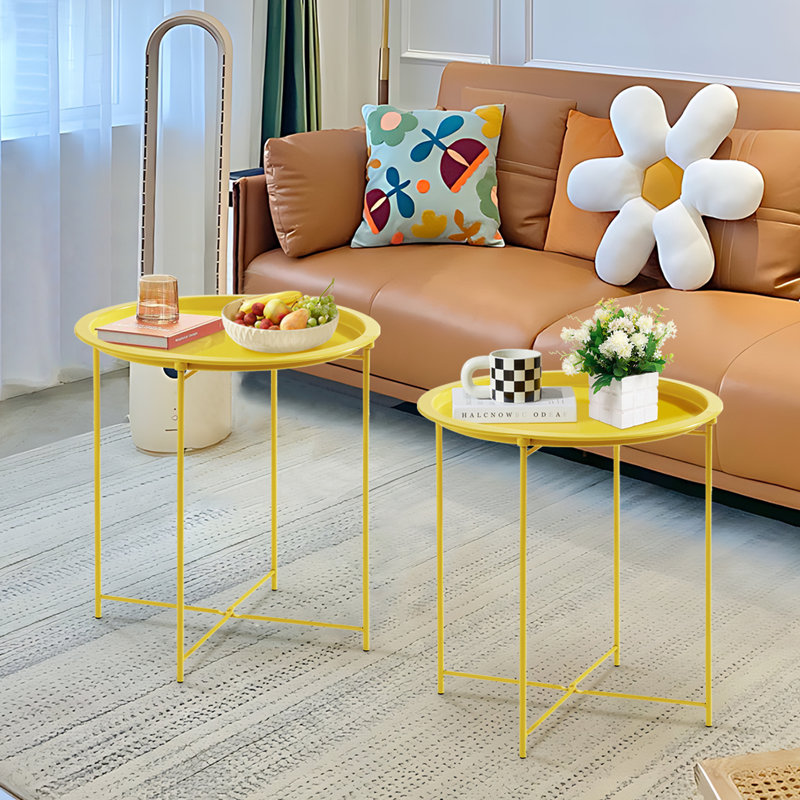 Petite table de bout Annaleese, Jaune